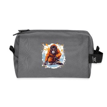 Singe Snowboard - Trousse de toilette en tissu recyclé - anthracite - Devant
