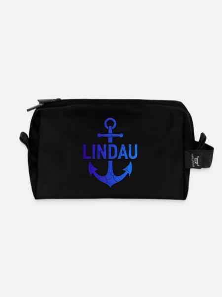 Anker Lindau Bodensee - Recycelte Kulturtasche - Schwarz