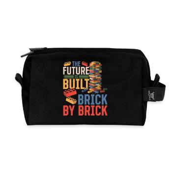 Building Blocks Kids Brick Builder - Recycelte Kulturtasche - Schwarz - Vorne