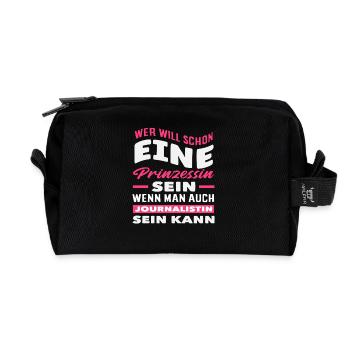 Qui veut Princess Reporter Journaliste - Trousse de toilette en tissu recyclé - noir - Devant