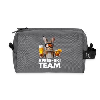 Après-ski bunny team - Recycled Toiletry Zip Bag - anthracite - Front
