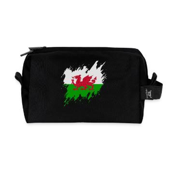 Flagge von Wales, Rissen-Stil - Recycelte Kulturtasche - Schwarz - Vorne