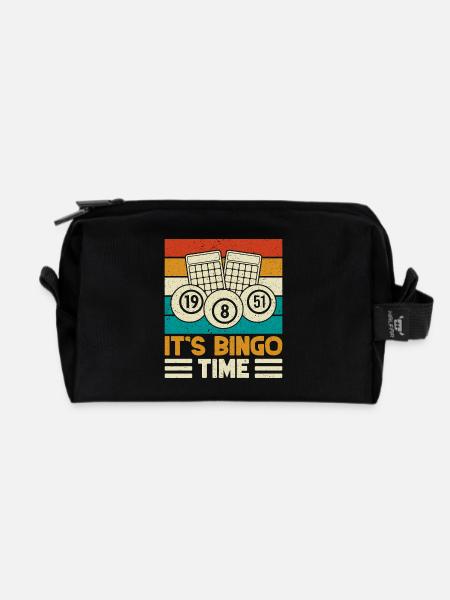 Bingo Game It´s Time Bingo - Recycelte Kulturtasche - Schwarz