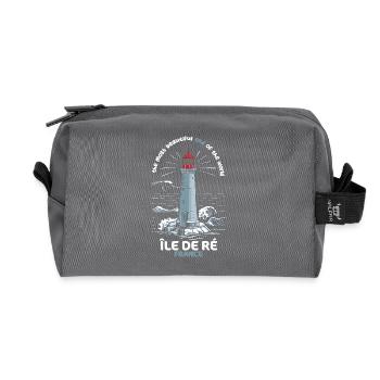 Ile de Ré Voyage Charente Maritimer Leuchtturm - Recycelte Kulturtasche - Anthrazit - Vorne