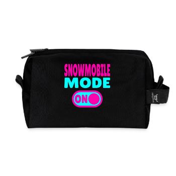 Snowmobile Mode ON - Recycelte Kulturtasche - Schwarz - Vorne