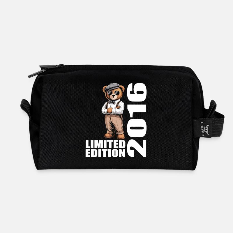 2016 Édition limitée Ours Anniversaire 2016 - Trousse de toilette en tissu recyclé - noir