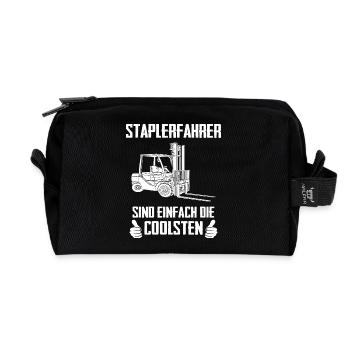 Staplerfahrer sind einfach die Coolsten / Spruch - Recycelte Kulturtasche - Schwarz - Vorne