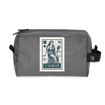 Signe astrologique de la Vierge - Astrologie - Trousse de toilette en tissu recyclé - anthracite - Devant