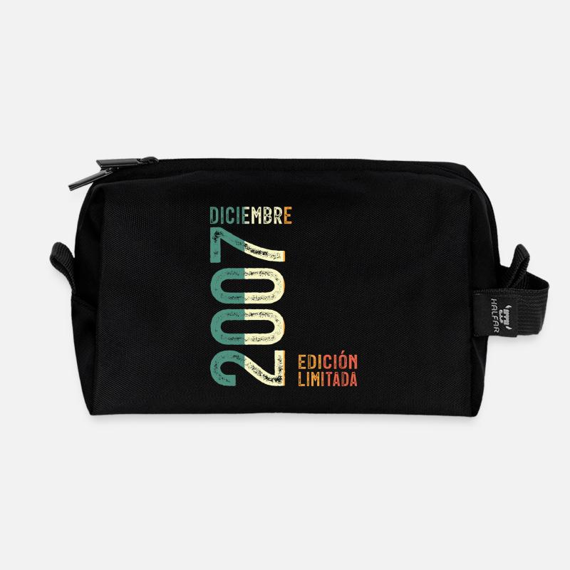 Dezember 2007 Retro Vintage Geburtstagsgeschenk - Recycelte Kulturtasche - Schwarz