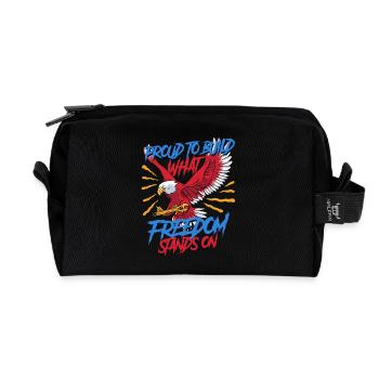 Military Mechanic - Recycled Toiletry Zip Bag - black - Front