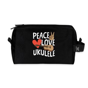 Peace Ukulele Instrument Uke - Recycelte Kulturtasche - Schwarz - Vorne