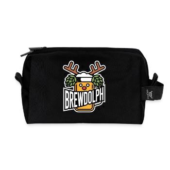 Brewdolph Rentier Bier Weihnachtswitz - Recycelte Kulturtasche - Schwarz - Vorne