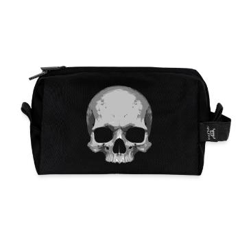 Totenschädel Illustration - Recycelte Kulturtasche - Schwarz - Vorne
