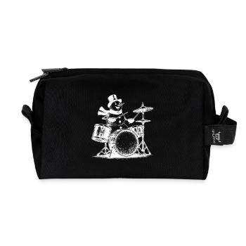 Musique Noël Tambours Noël - Trousse de toilette en tissu recyclé - noir - Devant