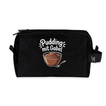 Pudding à la fourchette - Trousse de toilette en tissu recyclé - noir - Devant