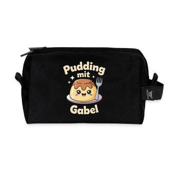 Pudding à la fourchette - Trousse de toilette en tissu recyclé - noir - Devant