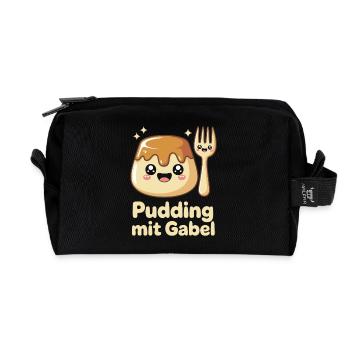 Pudding à la fourchette - Trousse de toilette en tissu recyclé - noir - Devant