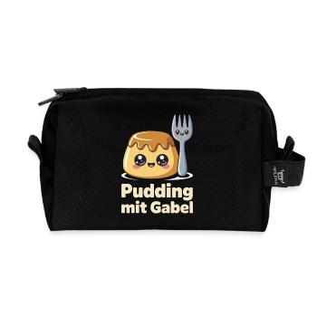 Pudding à la fourchette - Trousse de toilette en tissu recyclé - noir - Devant