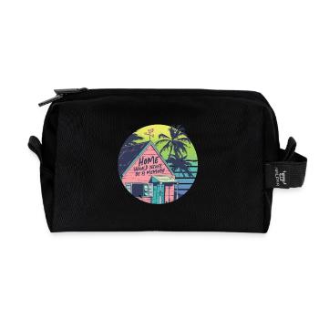 Humanité Égalité - Trousse de toilette en tissu recyclé - noir - Devant