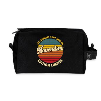 Legenden werden im November geboren - Jubiläum - Recycelte Kulturtasche - Schwarz - Vorne
