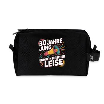 30 Jahre Jung und Kein Bisschen Leise - Recycelte Kulturtasche - Schwarz - Vorne