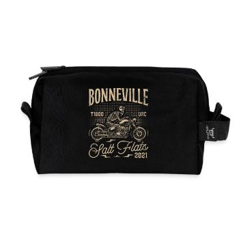 Bonneville Salzwüste Motorrad Geburtstag 2021 - Recycelte Kulturtasche - Schwarz - Vorne