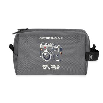 Expérience de broyage | Photo par photo mieux, photographie - Trousse de toilette en tissu recyclé - anthracite - Devant