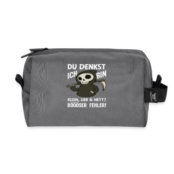 Mauvaise erreur Little Grim Reaper - Trousse de toilette en tissu recyclé - anthracite - Devant