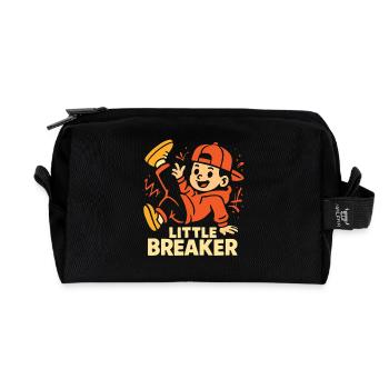 Little Breaker – Cool Breakdance Kids - Recycled Toiletry Zip Bag - black - Front