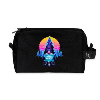 Cyberpunk Code Wichtel - Synthwave Xmas Nerd - Recycelte Kulturtasche - Schwarz - Vorne