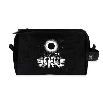 Silhouette Cosmique Cercle Familial - Trousse de toilette en tissu recyclé - noir - Devant
