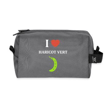 French bean - Recycled Toiletry Zip Bag - anthracite - Front