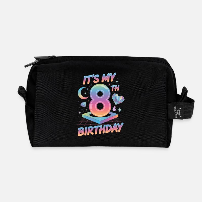 It's My 8th Birthday K-Pop Aesthetic - Recycelte Kulturtasche - Schwarz