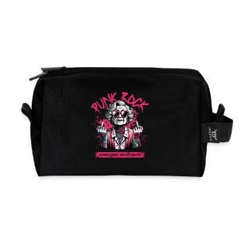 Punk Rock Rébellion Granny Festival Art - Trousse de toilette en tissu recyclé - noir - Devant