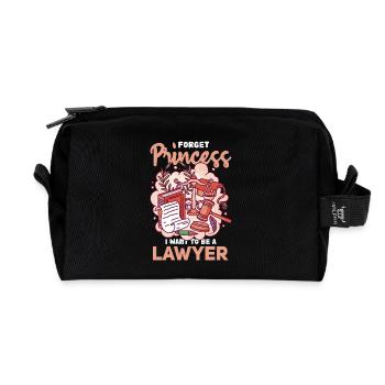 Forget Princess – Lawyer's Dreams - Recycled Toiletry Zip Bag - black - Front
