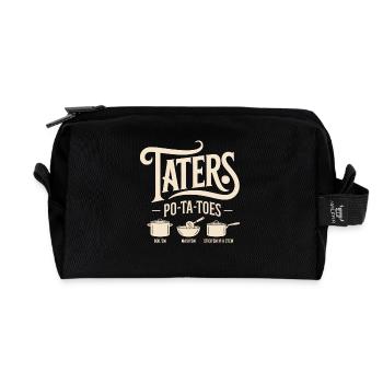 Taters Over Haters Taters Kartoffel - Recycelte Kulturtasche - Schwarz - Vorne