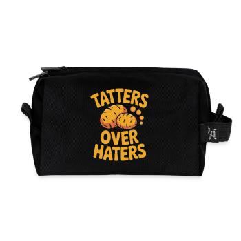 Tatters Over Haters Kartoffel - Recycelte Kulturtasche - Schwarz - Vorne