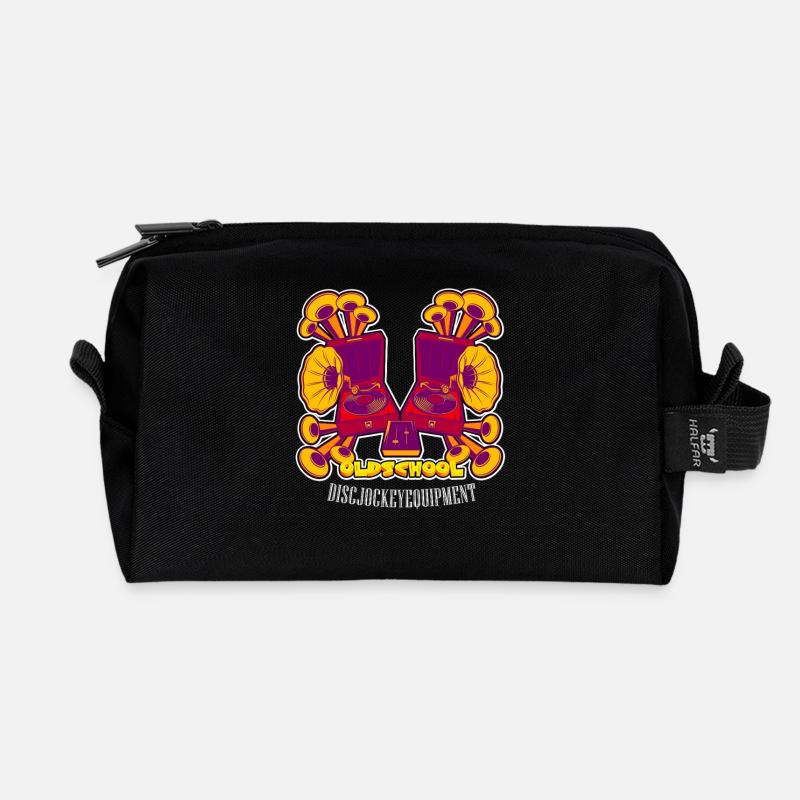 Disc jockey - Recycled Toiletry Zip Bag - black