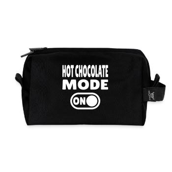 Hot Chocolate Mode ON - Recycled Toiletry Zip Bag - black - Front