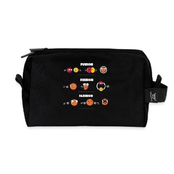 Je suis un flamant rose, j’ai le droit d’aimer le flamant rose - Trousse de toilette en tissu recyclé - noir - Devant