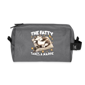Chuck pour les mocassins et l’idée cadeau pour les amateurs de chats - Trousse de toilette en tissu recyclé - anthracite - Devant