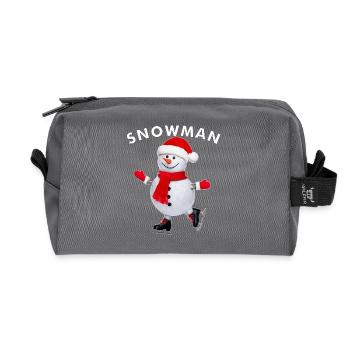 bonhomme de neige - Trousse de toilette en tissu recyclé - anthracite - Devant