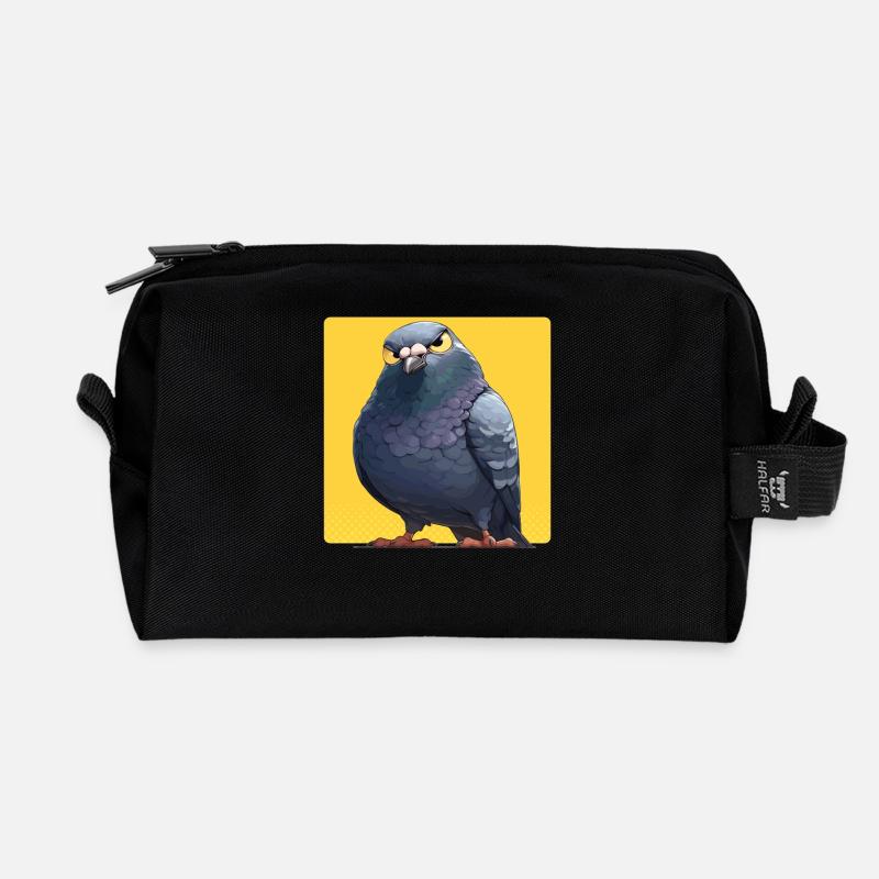 Tauben Taube - Recycelte Kulturtasche - Schwarz
