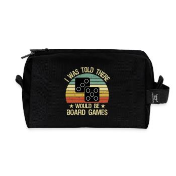 I Was Told There Would Be Board Games - Recycled Toiletry Zip Bag - black - Front
