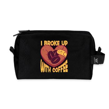 Ex-Kaffeetrinker I Broke Up With Coffee - Recycelte Kulturtasche - Schwarz - Vorne