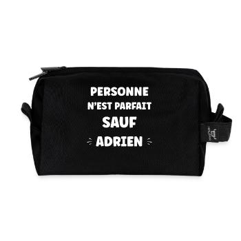 Adrien alone perfect - Recycled Toiletry Zip Bag - black - Front