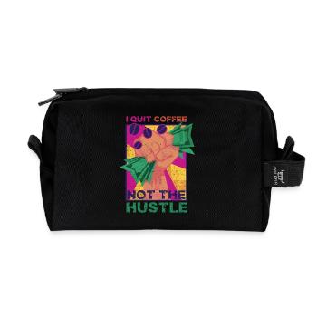 Kaffeeentzug Koffeinfrei Ex-Kaffeetrinker - Recycelte Kulturtasche - Schwarz - Vorne