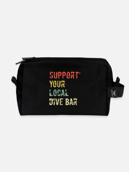 Meine Kneipe Meine Regeln - Recycelte Kulturtasche - Schwarz