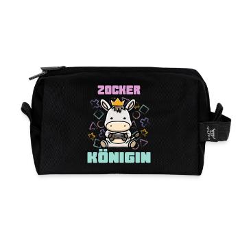 Gambler Queen - Recycled Toiletry Zip Bag - black - Front