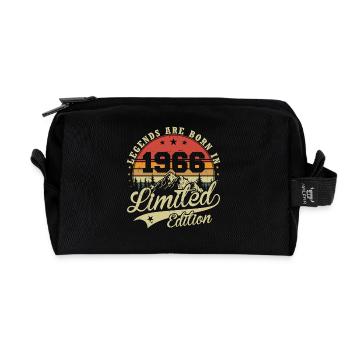 Legenden werden geboren 1966 Geburtstagsgeschenk - Recycelte Kulturtasche - Schwarz - Vorne